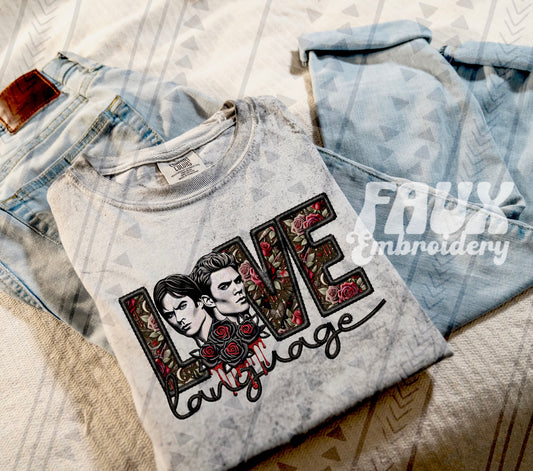 Love Language - Vampire Diaries DTF Transfere