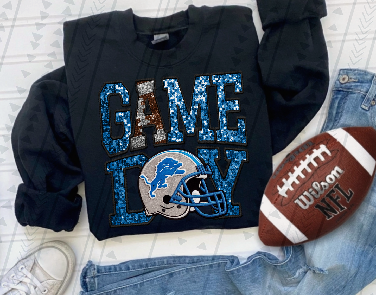 Game Day NFL Faux Embroidery DTF Transfer