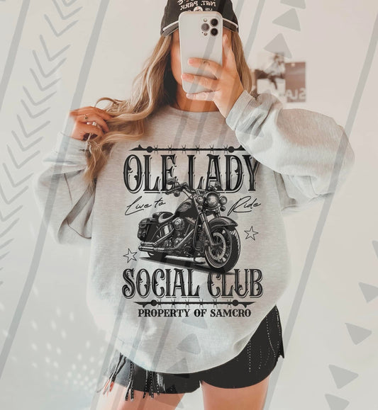 Ole Lady Social Club SOA DTF Transfer