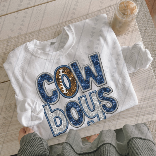 Cowboys Faux Sequin DTF Transfer