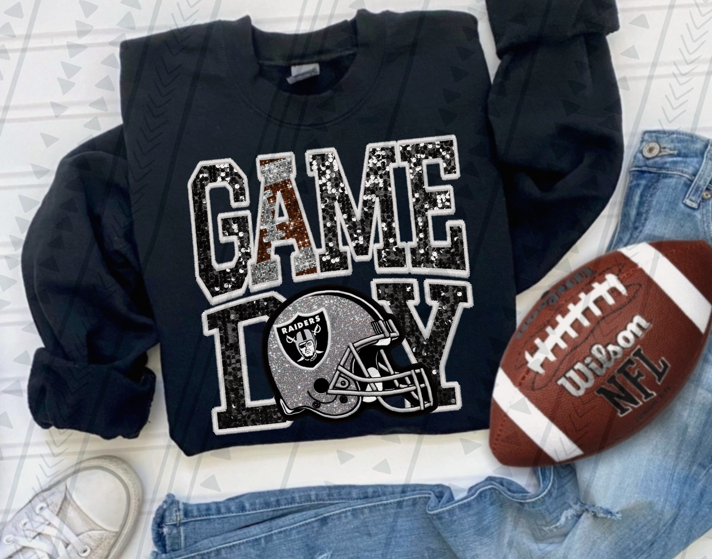 Game Day NFL Faux Embroidery DTF Transfer