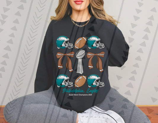 Eagles SB Grid DTF Transfer