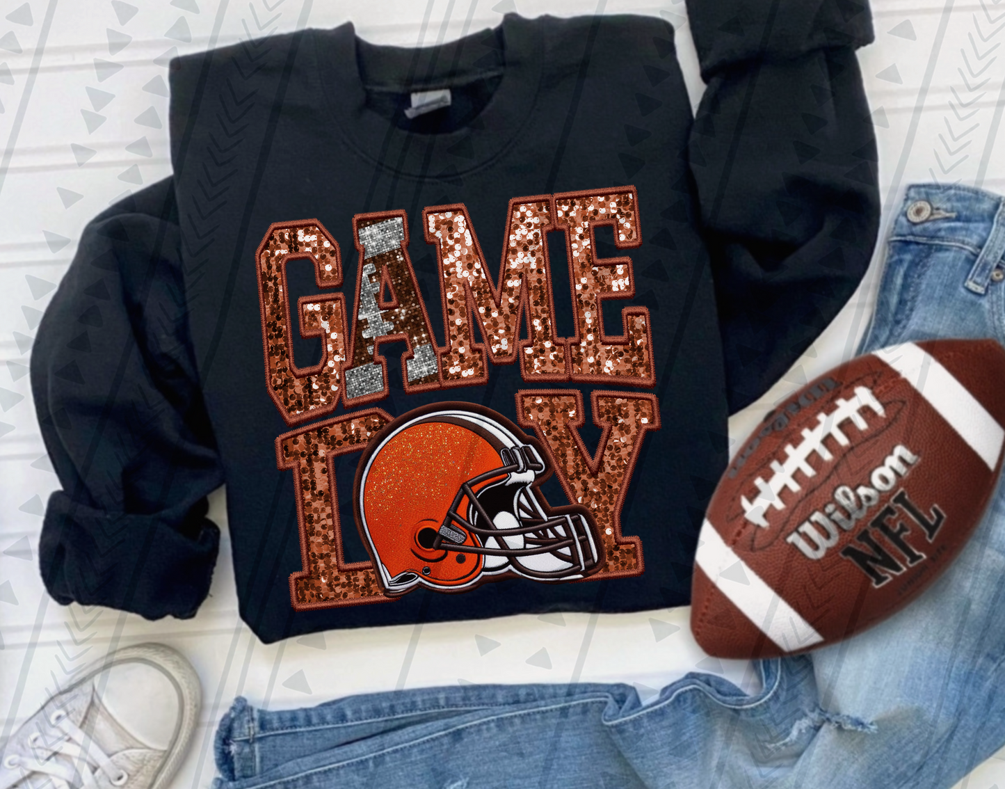Game Day NFL Faux Embroidery DTF Transfer