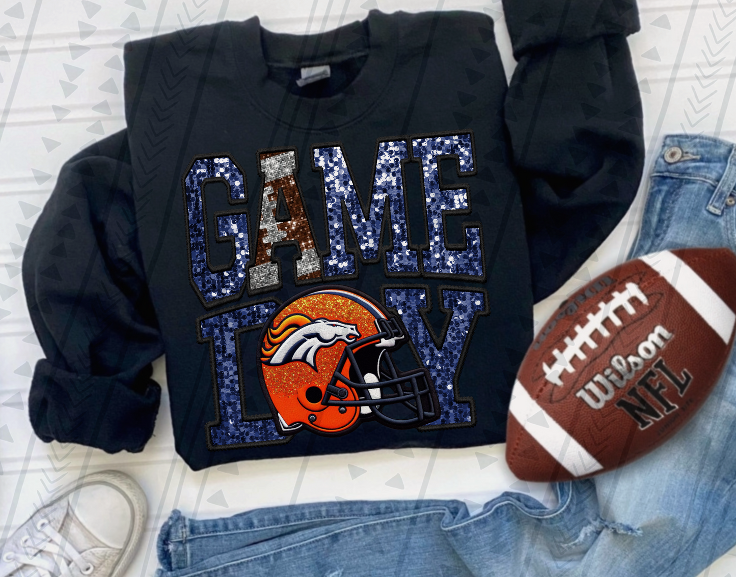 Game Day NFL Faux Embroidery DTF Transfer