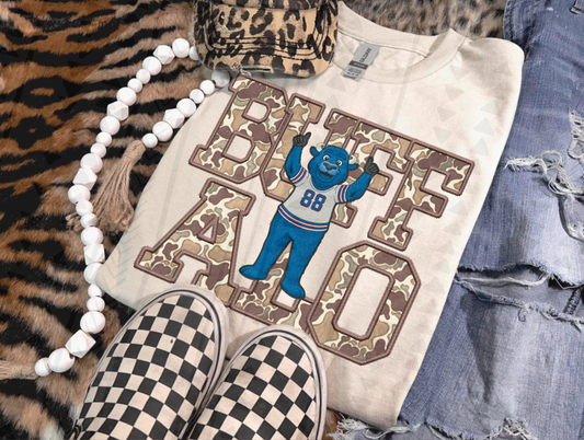 Duck Camo Buffalo Faux Embroidery DTF Transfer