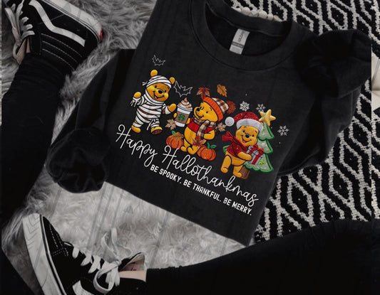 Pooh Hallothankmas DTF Transfer