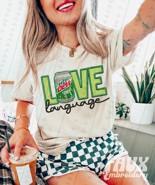 Love Language - Diet Mtn Dew DTF Transfer