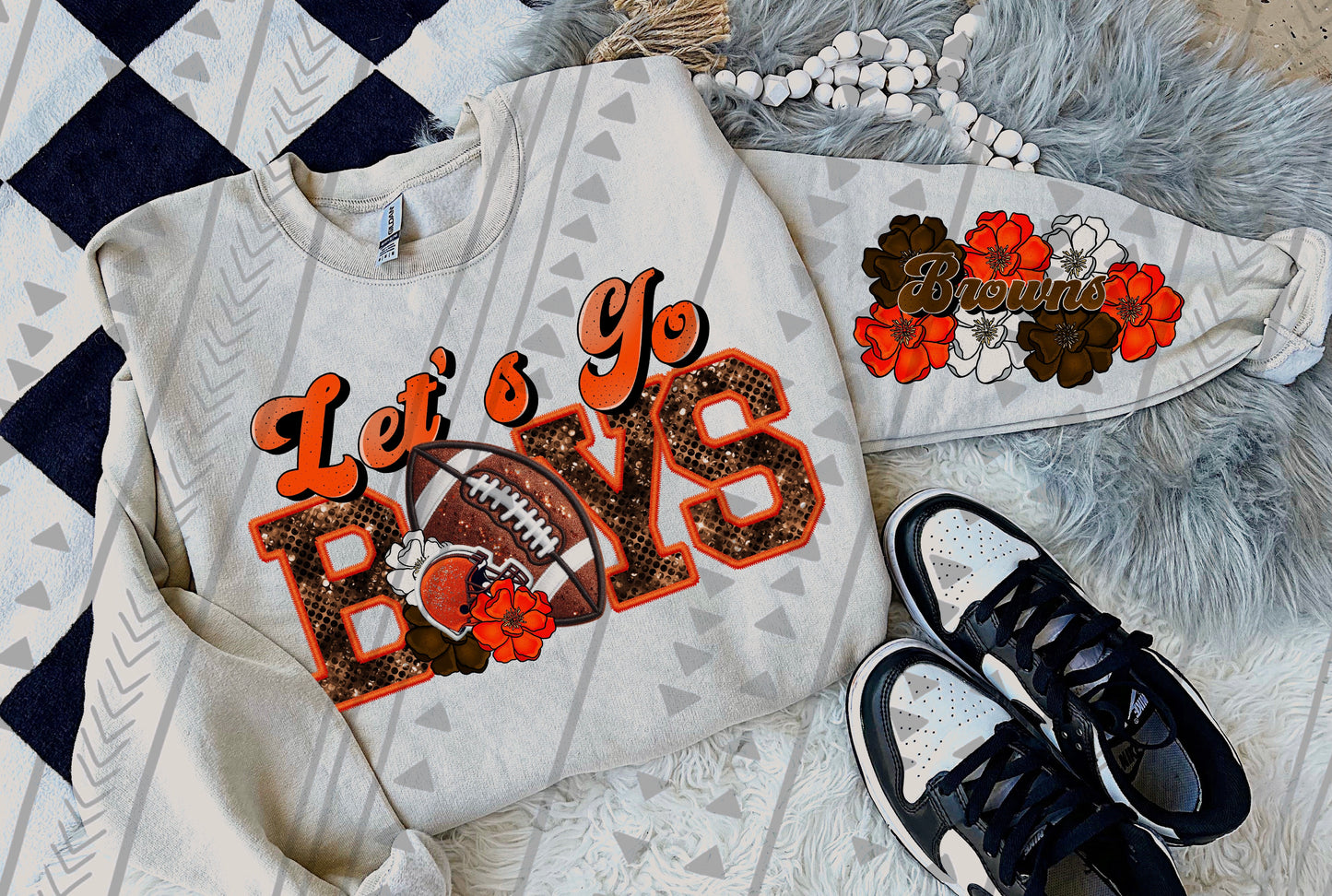 Let’s Go Football Floral DTF Transfer