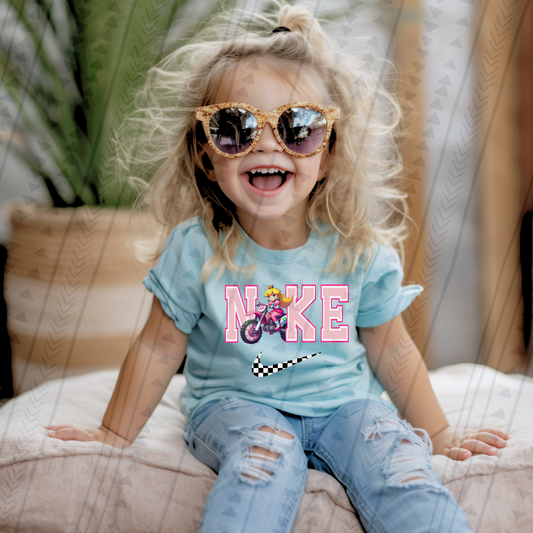 Peach Motocross Swoosh DTF Transfer