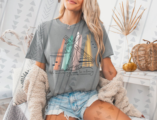 He Carried My Cross to Calvary DTF Transfer