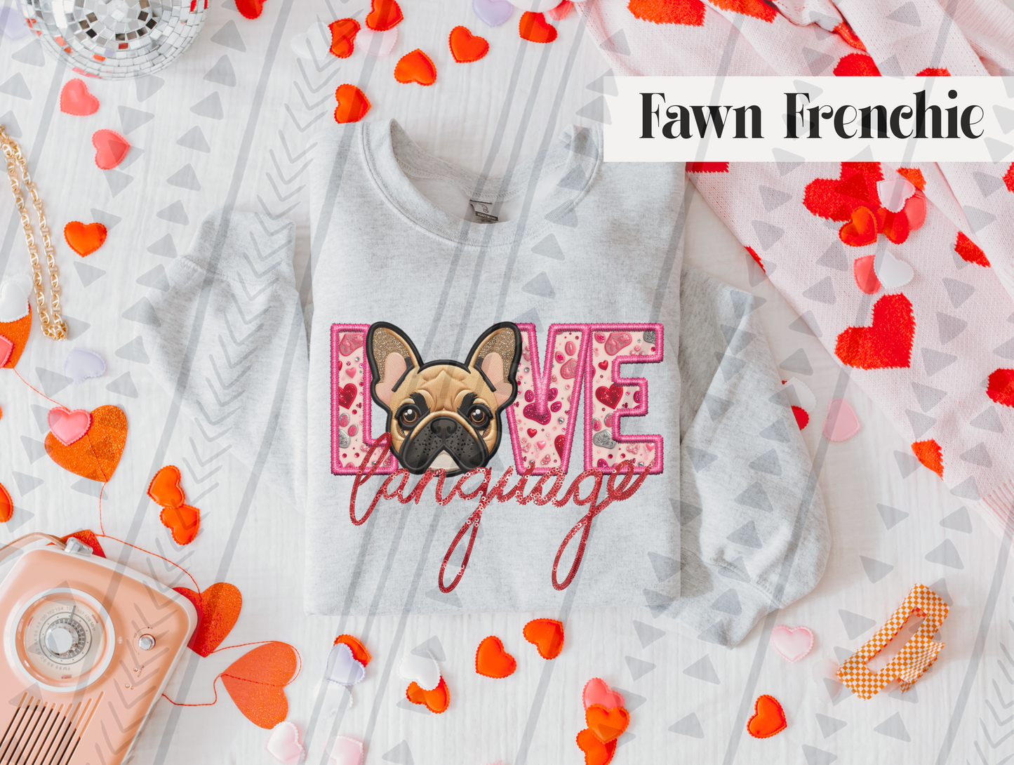 Frenchie Love Language DTF Transfer