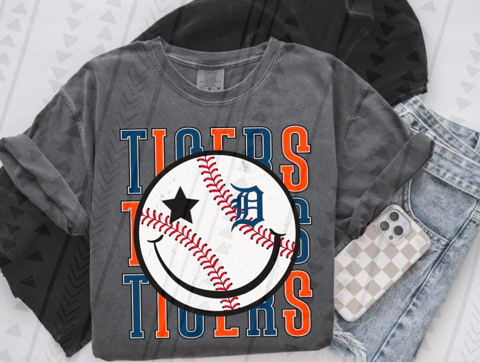 MLB Smiley DTF Transfer