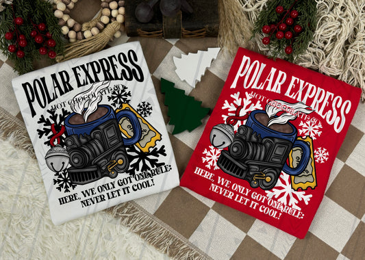 Polar Express Hot Chocolate DTF Transfer