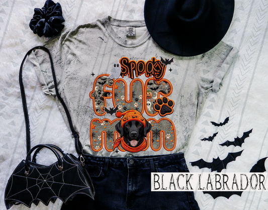 Spooky Fur Mom - Black Lab DTF Transfer