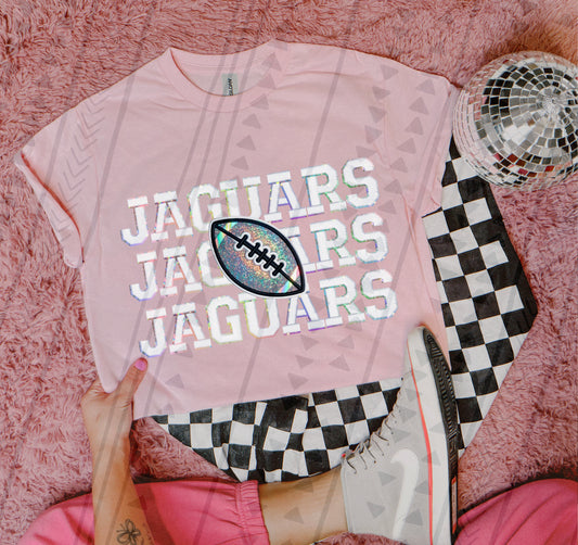 Holographic Mascot Football CUSTOM DTF Transfer