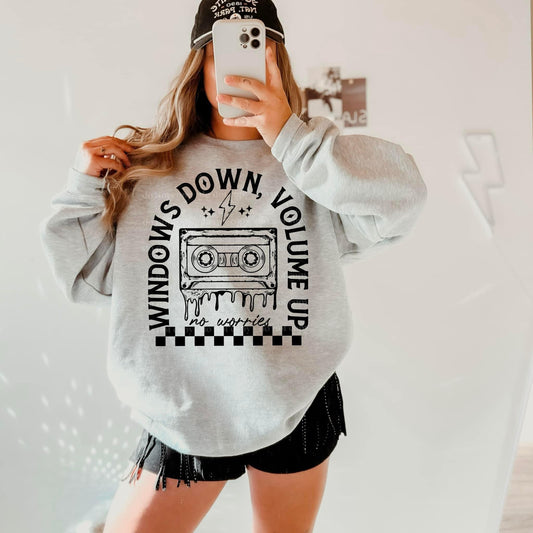 Windows Down Volume Up DTF Transfer