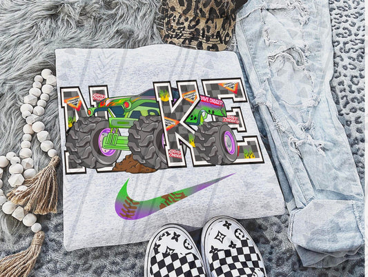 Grave Digger Truck Swoosh DTF Transfer