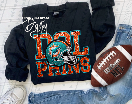 Dolphins Faux Embroidery DIGITAL