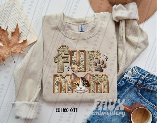 Fur Mom - Calico Cat DTF Transfer
