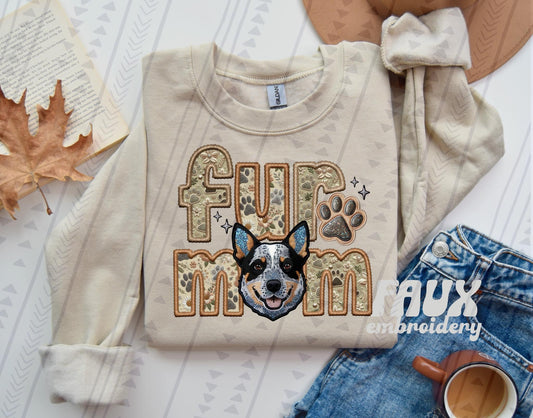 Fur Mom - Blue Heeler DTF Transfer