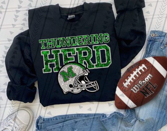 Marshall Uni Faux Embroidery DTF Transfer