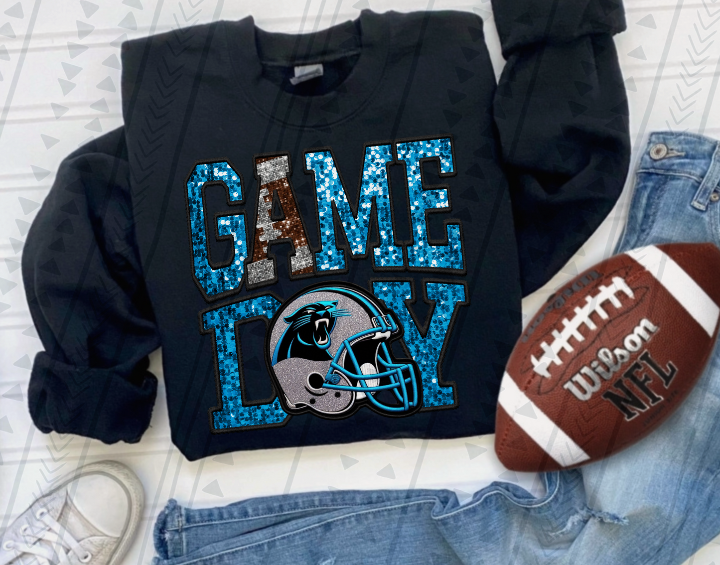 Game Day NFL Faux Embroidery DTF Transfer