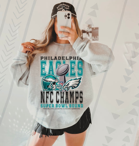 Eagles NFC Faux Embroidery DTF Transfe