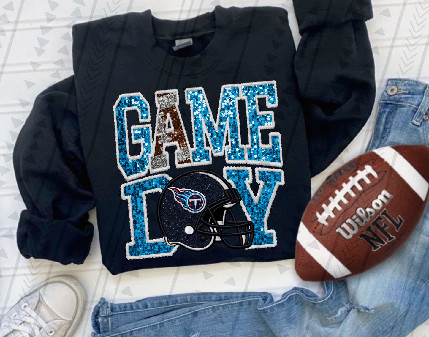 Game Day NFL Faux Embroidery DTF Transfer