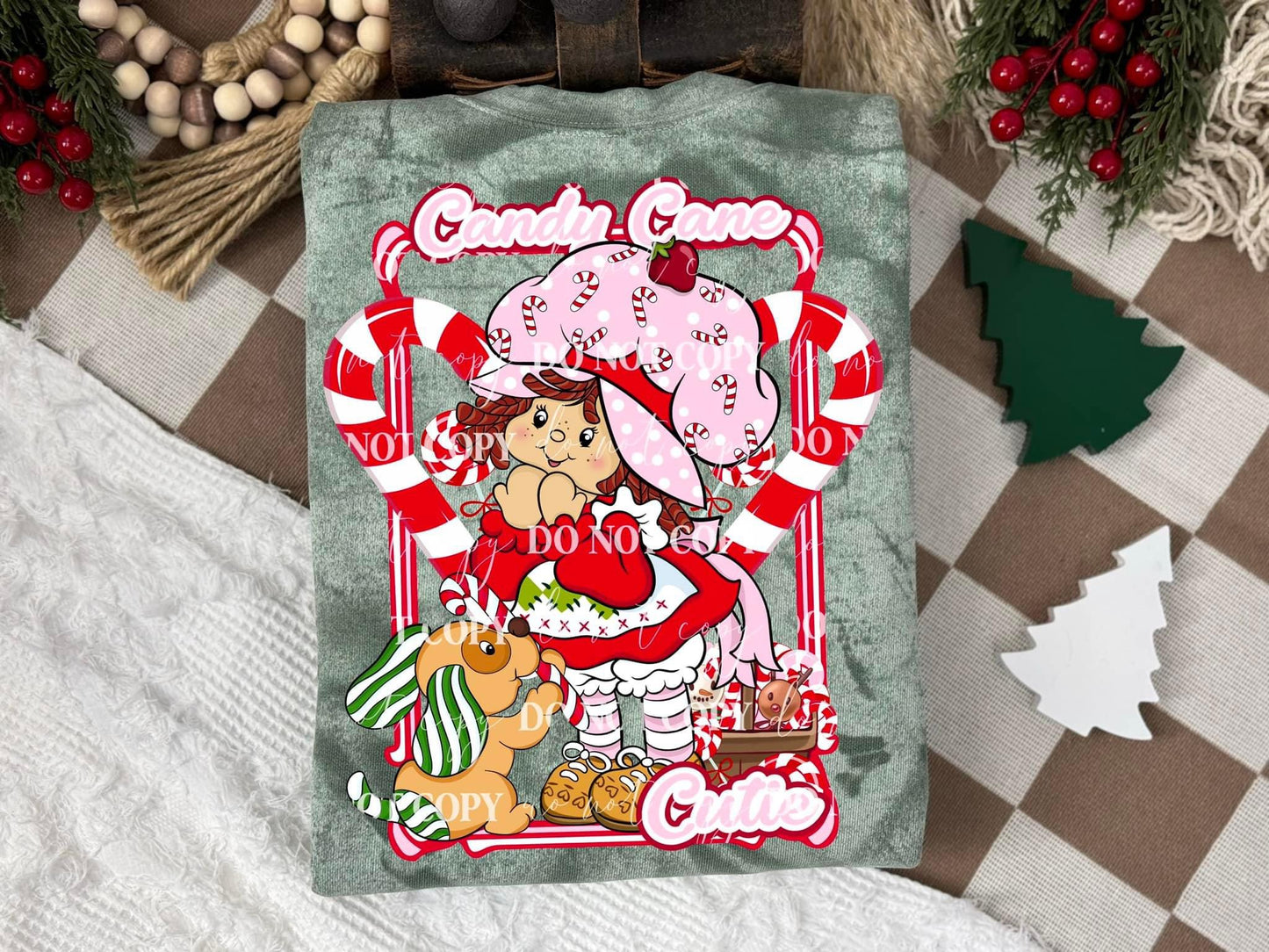 Candy Cane Cutie DTF Transfer