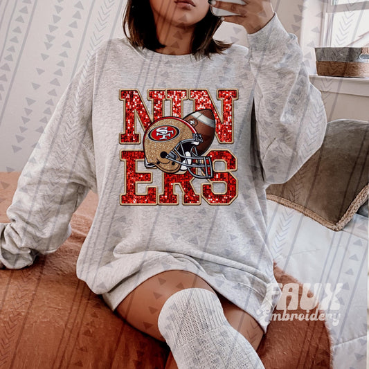 Niners Faux Embroidery DTF Transfer