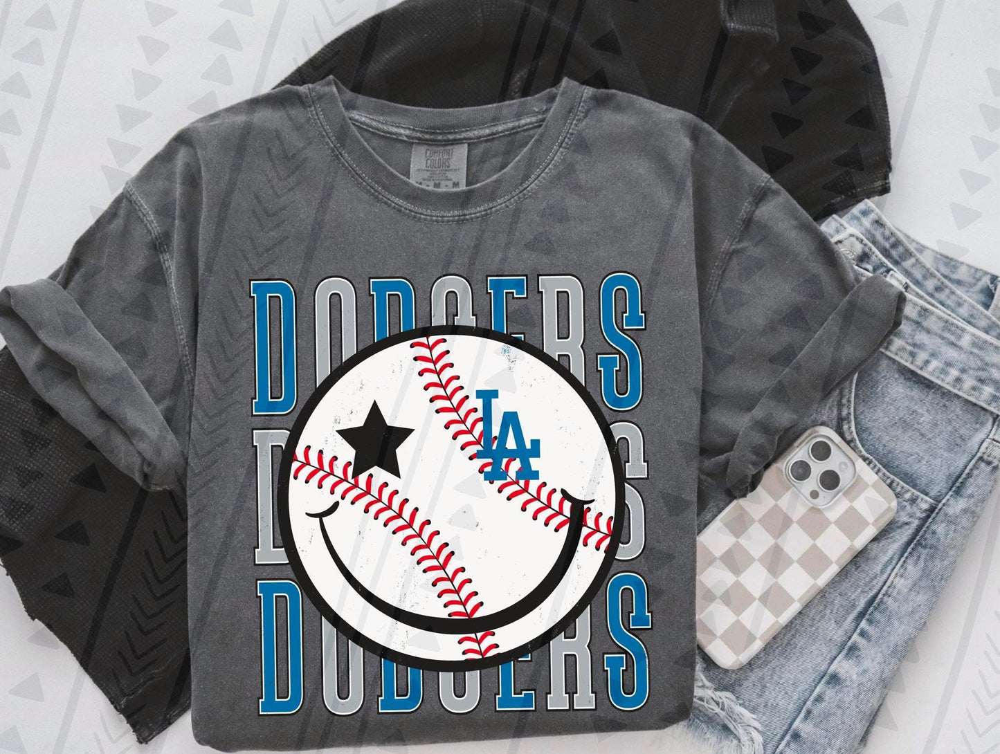MLB Smiley DTF Transfer