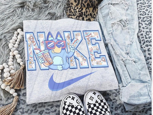 Bluey Coffee Swoosh DTF Transfer