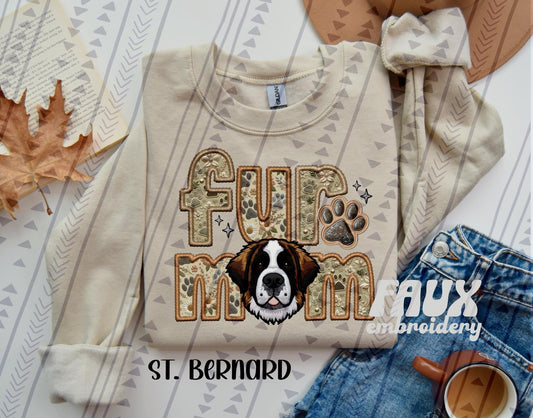 Fur Mom- St. Bernard DTF Transfer