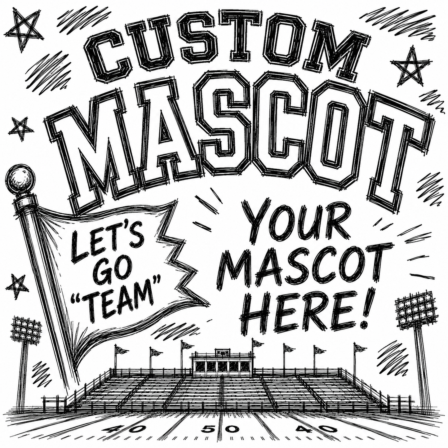 Custom Mascot Bleacher Collage