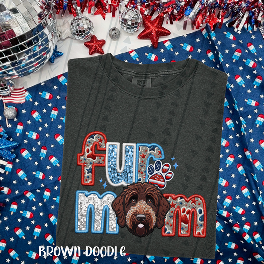 Fur Mom - Brown Doodle DTF Transfer