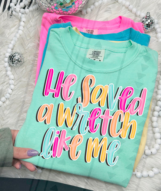 He Saved A Wretch Like Me DTF Transfer