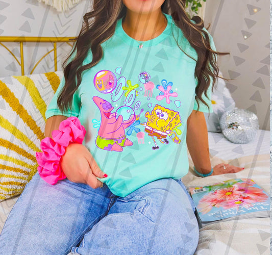 Spongebob Bubbles DTF Transfer