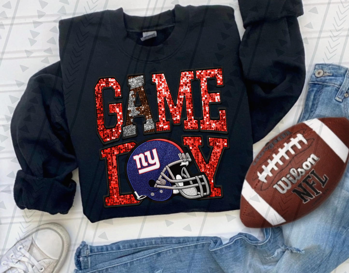 Game Day NFL Faux Embroidery DTF Transfer