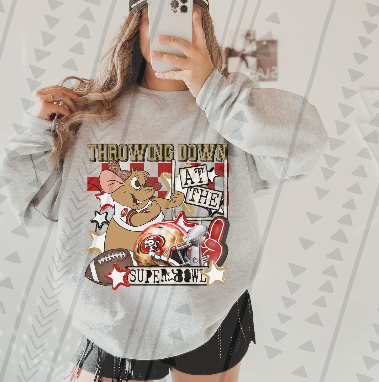 Throwing Down At The Superbowl DTF Transfer