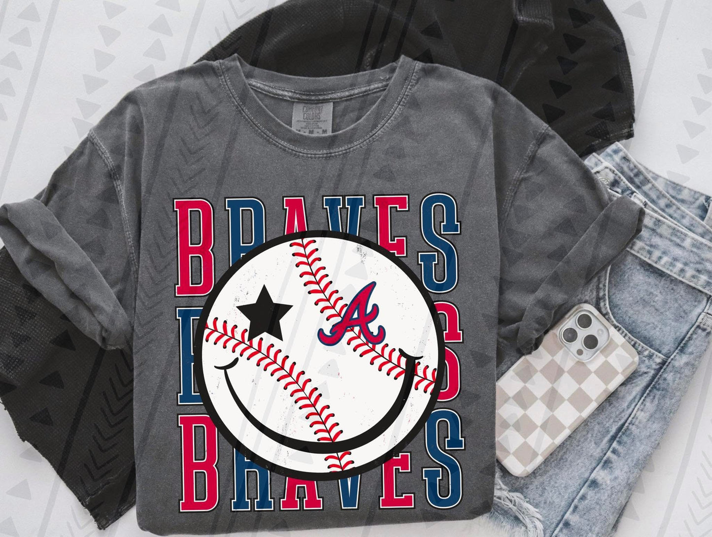 MLB Smiley DTF Transfer