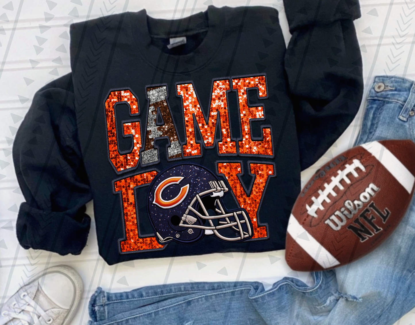 Game Day NFL Faux Embroidery DTF Transfer