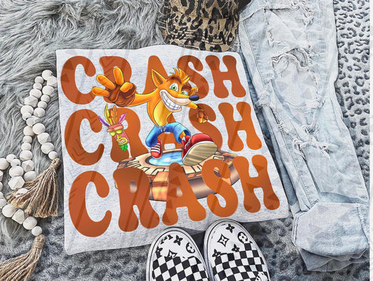 Crash Stacked DTF Transfer