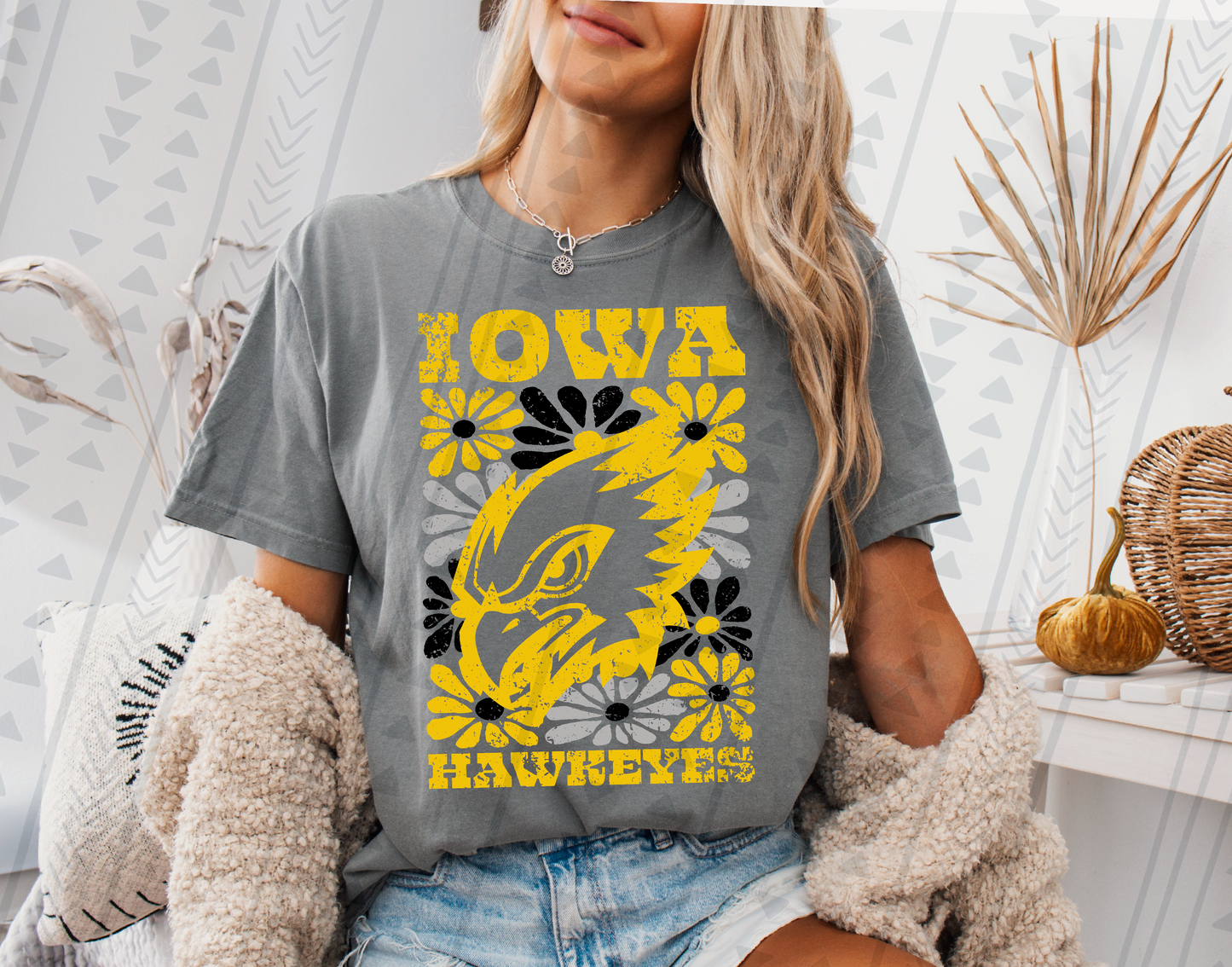 Groovy Hawkeyes DTF Transfer