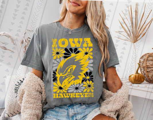 Groovy Hawkeyes DTF Transfer