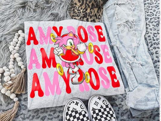 Amy Rose Stacked DTF Transfer