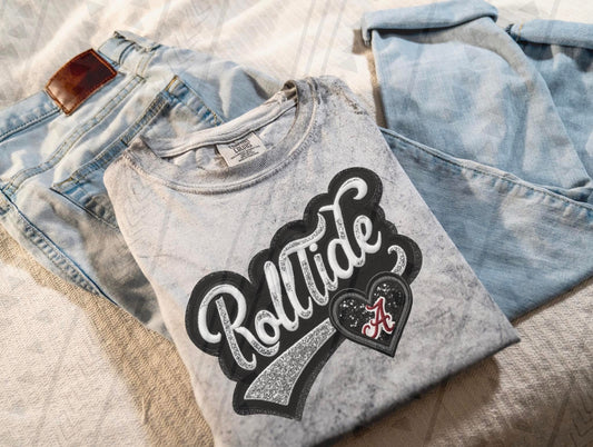 Varsity Tide Faux Embroidery DTF Transfer