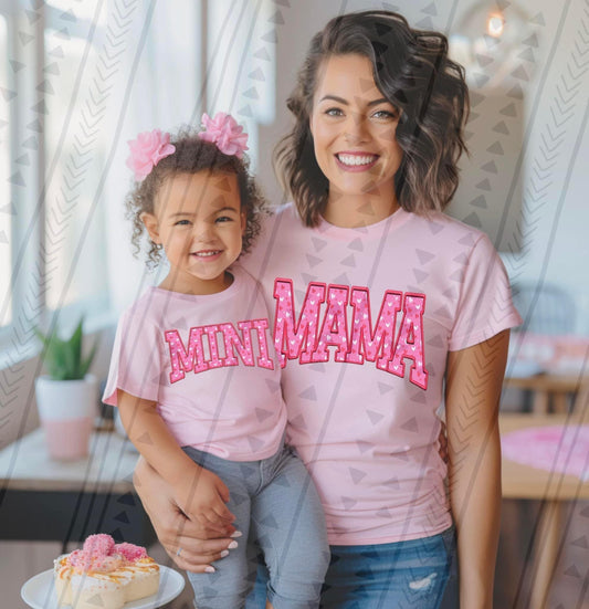 Valentine Mama/Mini Faux Embroidery DTF Transfer