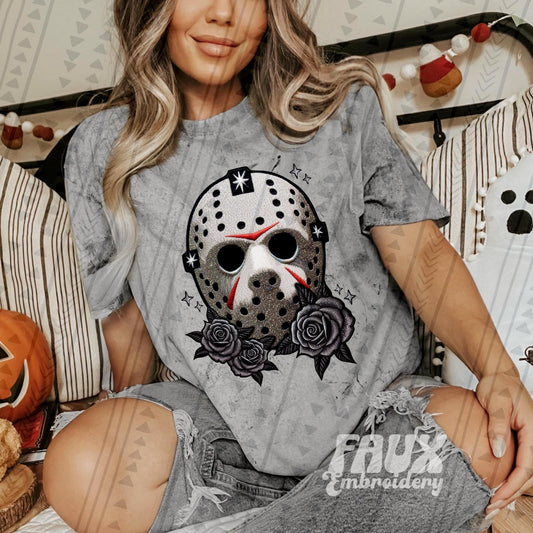 Horror Faux Embroidery - Jason DTF Transferr
