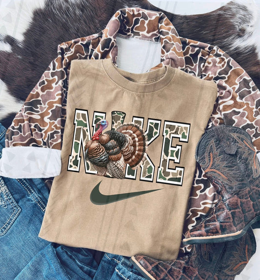 Turkey Hunt Swoosh DTF Transfer