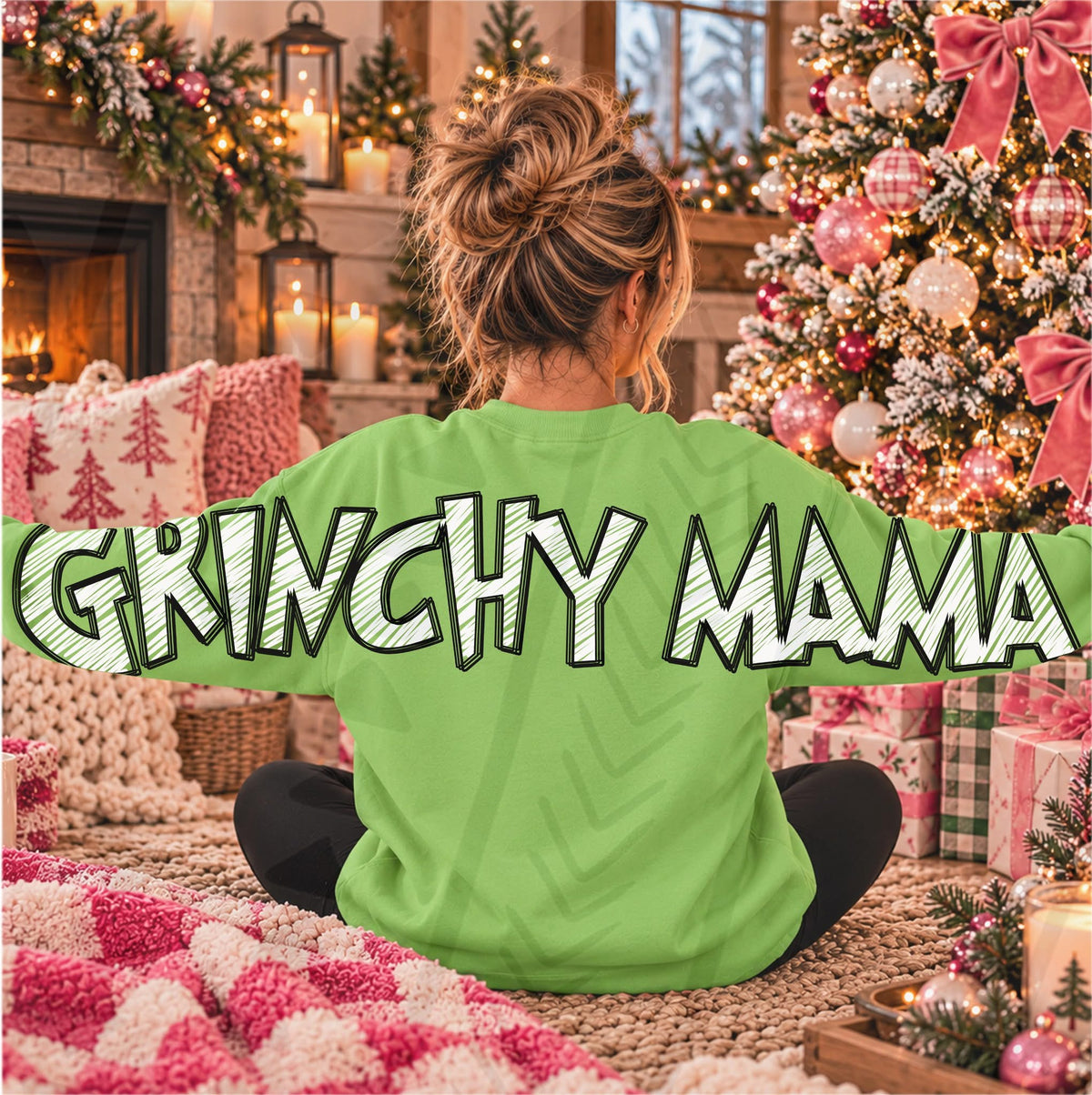 Grinchy Mama DTF Transfer (Back & Front)
